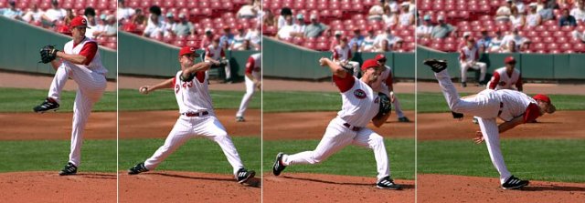Baseball pitching motion 2004